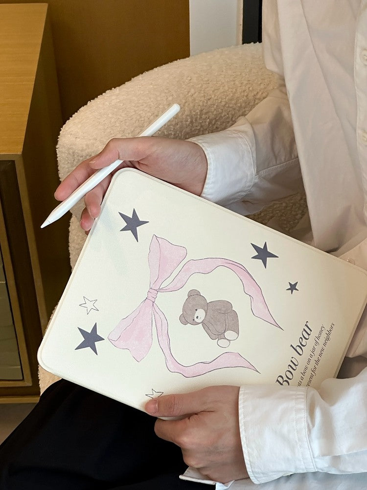 Chromahome Star Bowknot Bear iPad Case - Chromahome  