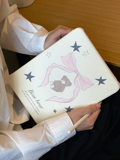 Chromahome Star Bowknot Bear iPad Case - Chromahome  