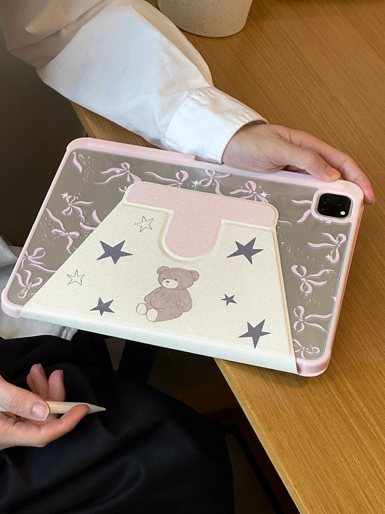 Chromahome Star Bowknot Bear iPad Case - Chromahome  