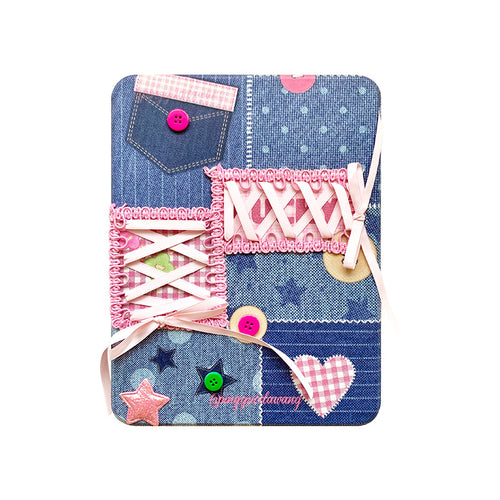 Chromahome Sweet Cool Denim Puzzle Woven Strap iPad Case - Chromahome  