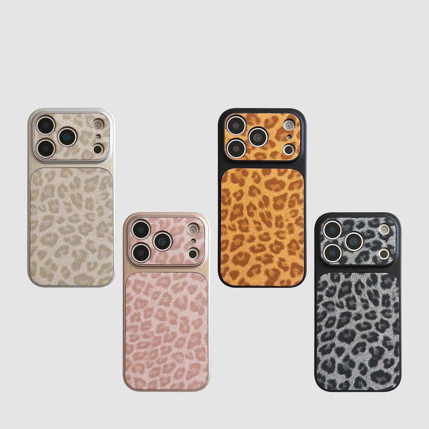 Chromahome Vintage Leather Glitter Leopard Print iPhone Case - Chromahome  