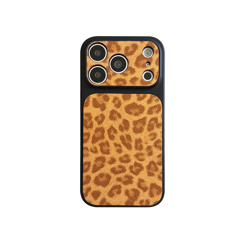 Chromahome Vintage Leather Glitter Leopard Print iPhone Case - Chromahome  