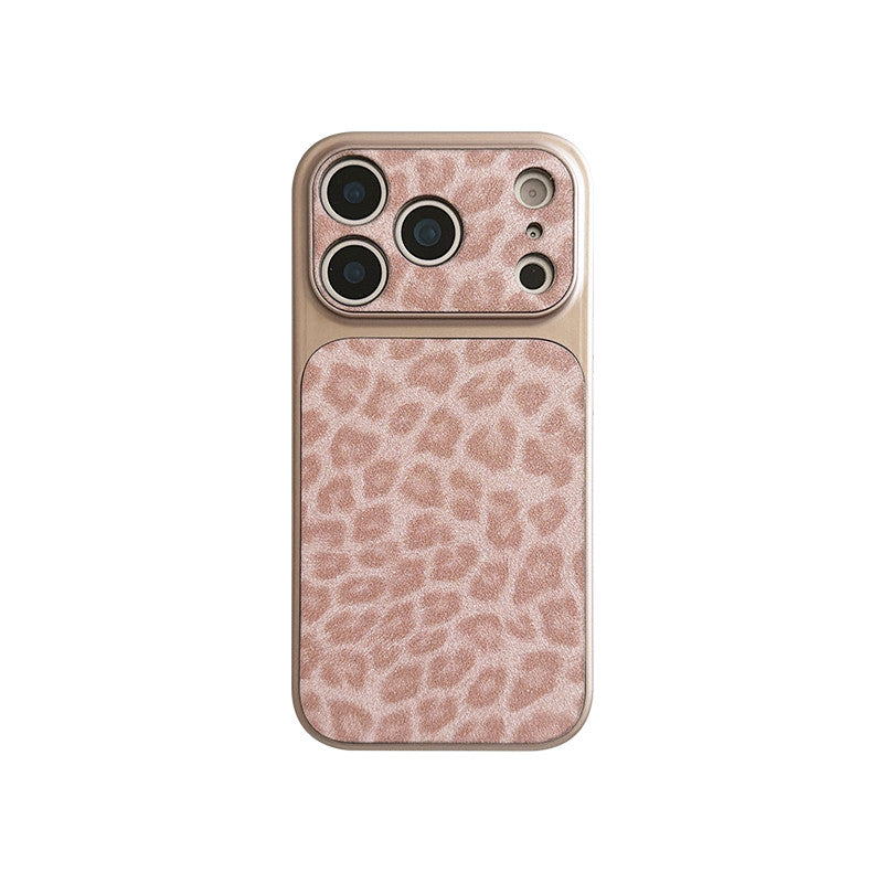 Chromahome Vintage Leather Glitter Leopard Print iPhone Case - Chromahome  
