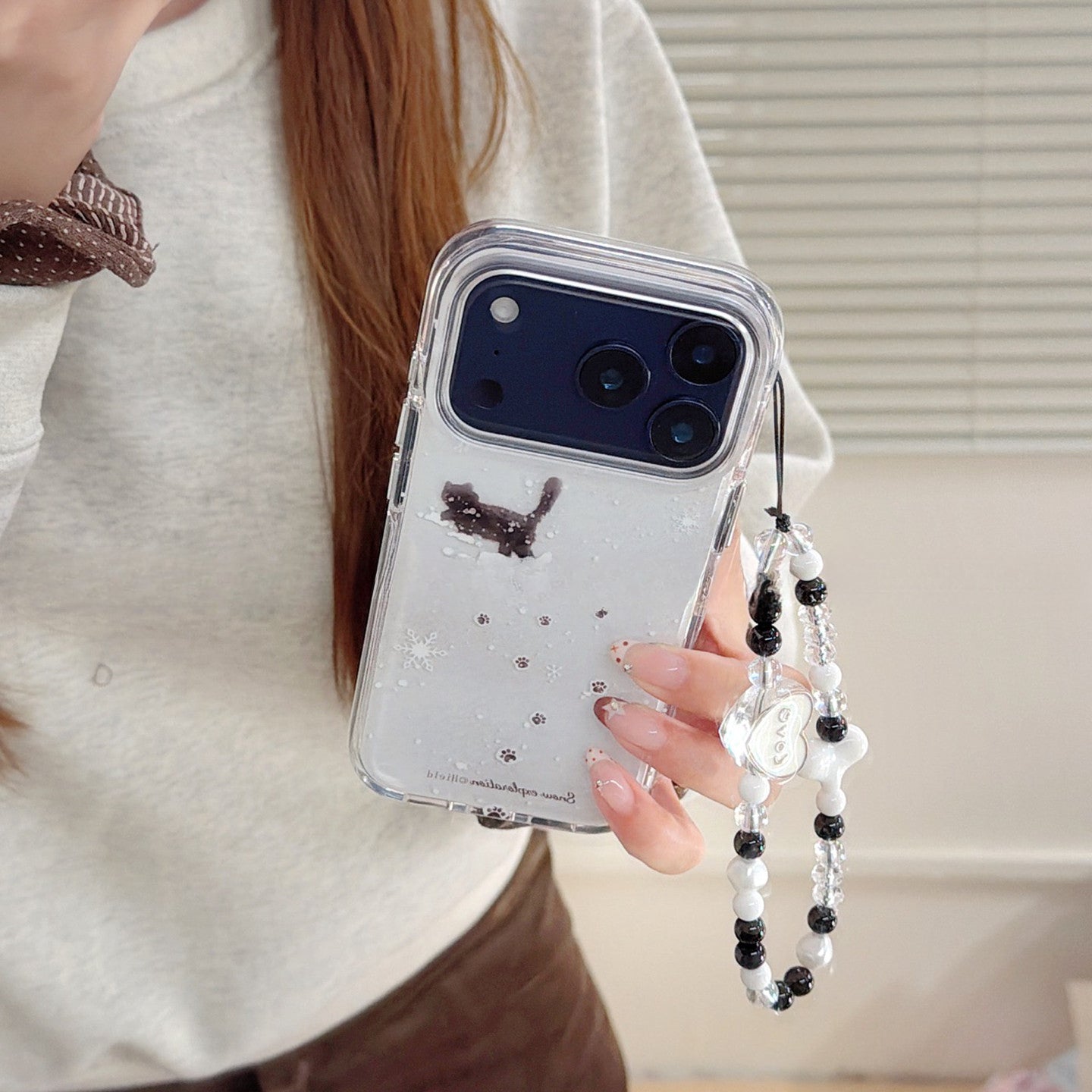 Chromahome Winter Snowflake Black Cat iPhone Case - Chromahome  