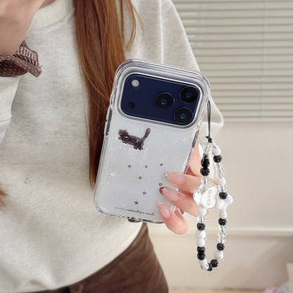 Chromahome Winter Snowflake Black Cat iPhone Case - Chromahome  