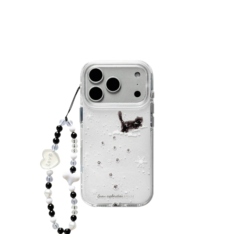 Chromahome Winter Snowflake Black Cat iPhone Case - Chromahome  