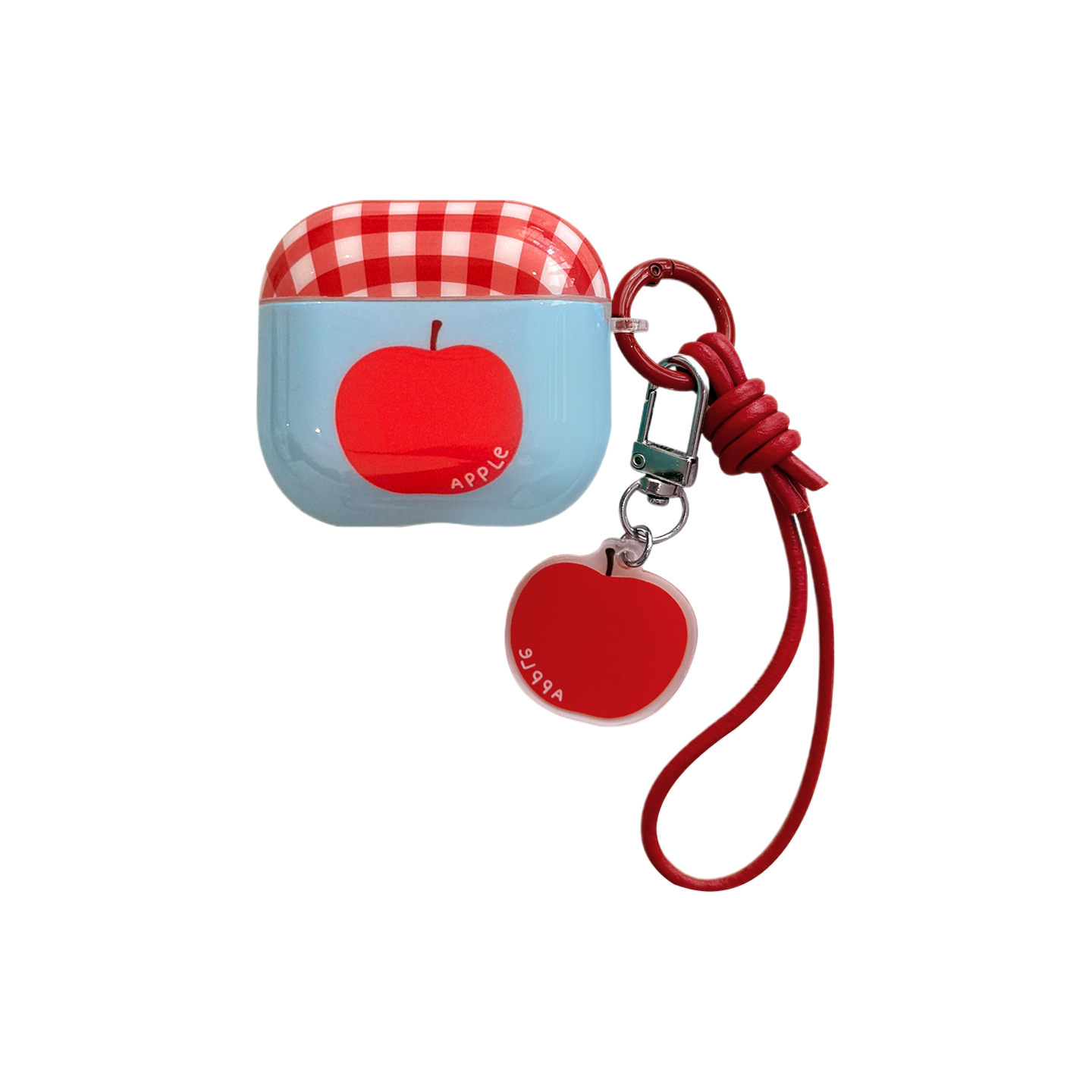 Chromahome casual Plaid Cute Red Apple AirPods Case - Chromahome  