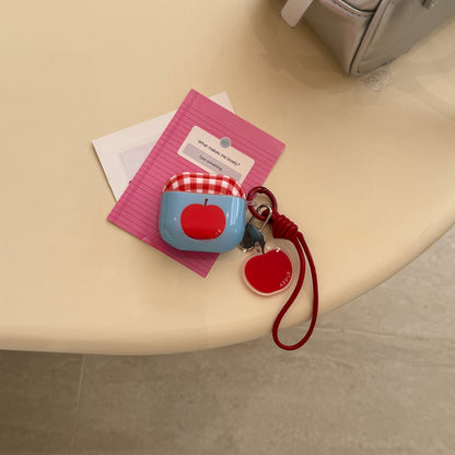 Chromahome casual Plaid Cute Red Apple AirPods Case - Chromahome  