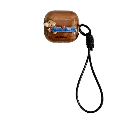 Chromahome retro Cute Dachshund Puppy AirPods Case - Chromahome  