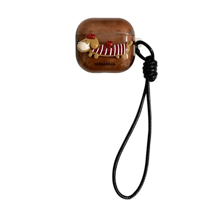 Chromahome retro Cute Dachshund Puppy AirPods Case - Chromahome  