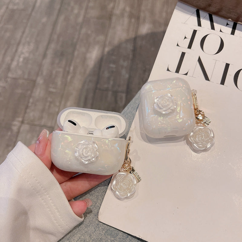Chromahome white Camellia AirPods Case - Chromahome  