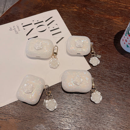 Chromahome white Camellia AirPods Case - Chromahome  