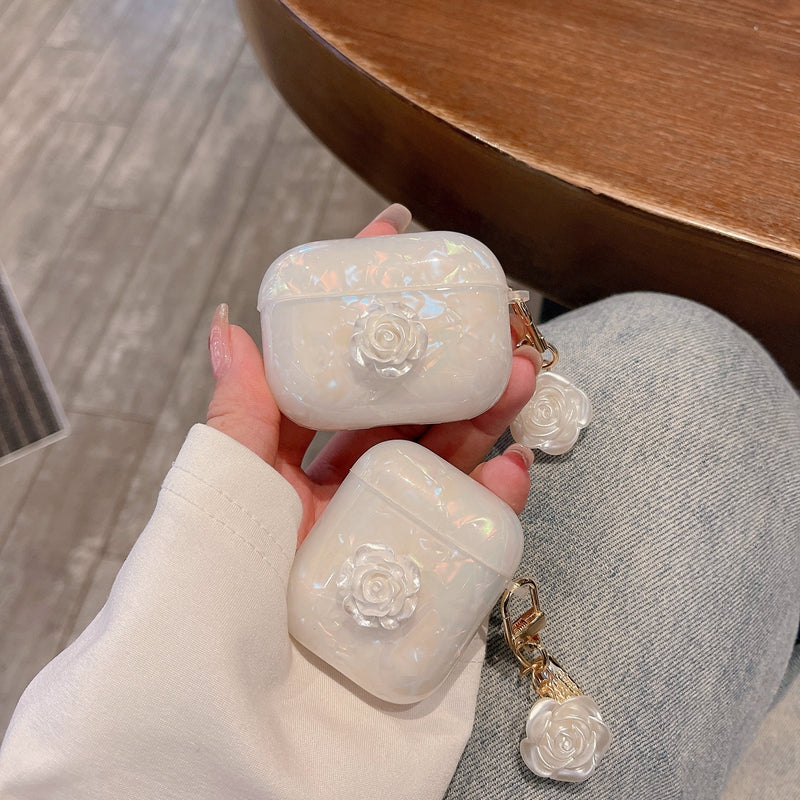 Chromahome white Camellia AirPods Case - Chromahome  