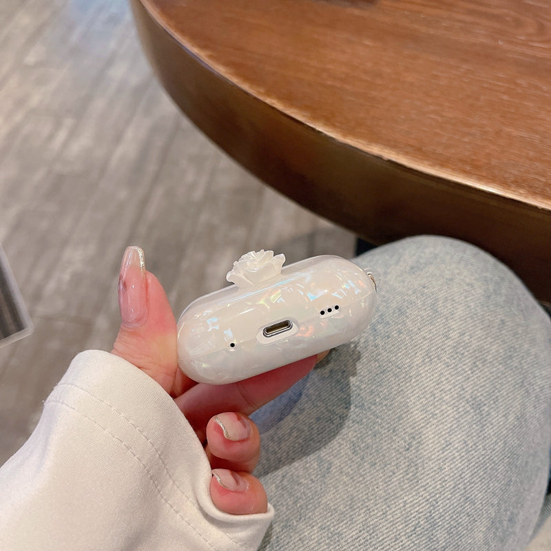 Chromahome white Camellia AirPods Case - Chromahome  