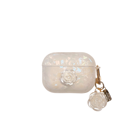 Chromahome white Camellia AirPods Case - Chromahome  