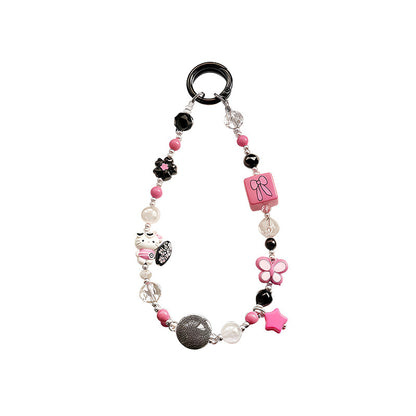 Chroamhome Sweet Girly Heart Phone Chain Phone Wristlets