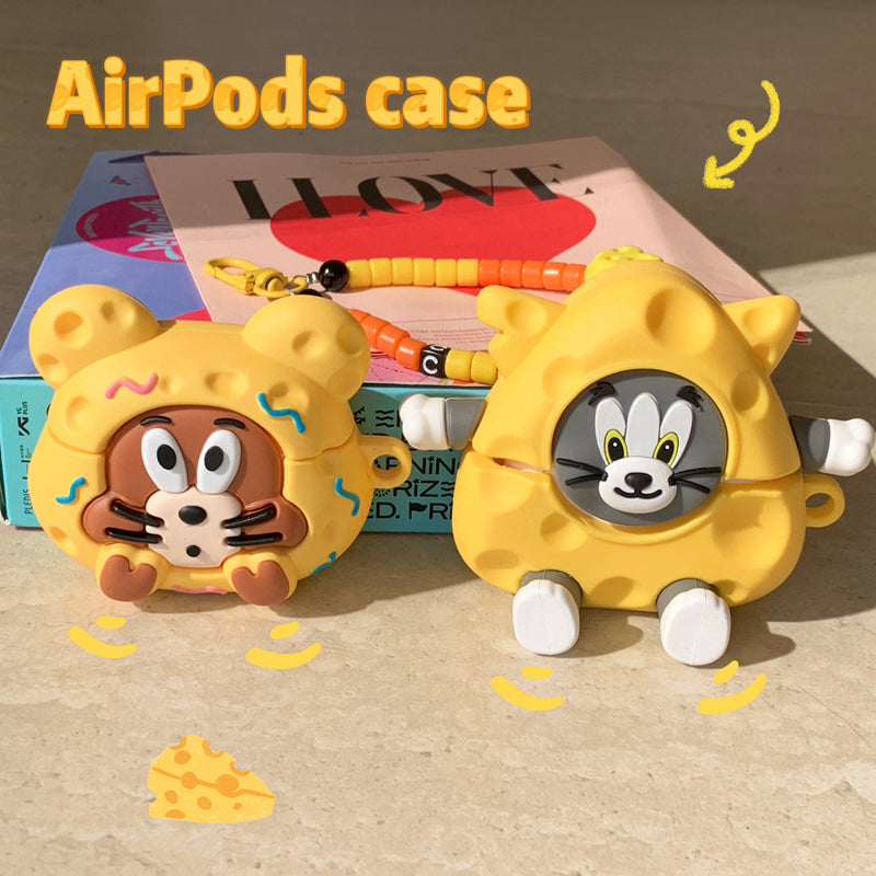 Chromahome Cute Cheese Cat Mouse Airpods Case - Chromahome  