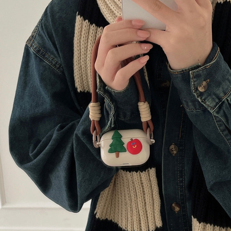 Chromahome Three-dimensional Apple Tree Lanyard AirPods Case - Chromahome  