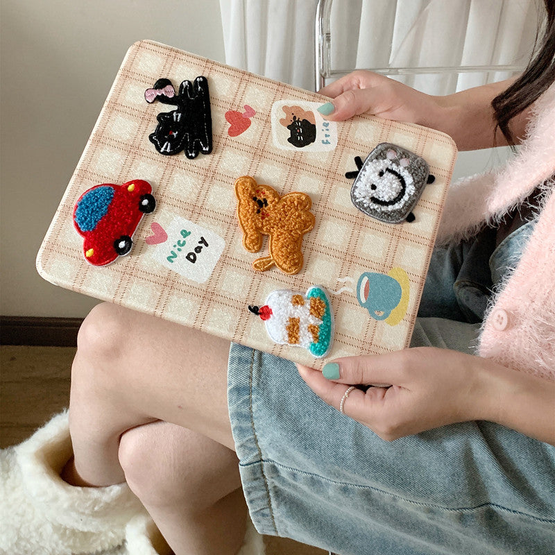 Chromahome Cute Embroidered Puppy Cat  iPad Case