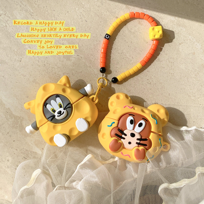 Chromahome Cute Cheese Cat Mouse Airpods Case - Chromahome  