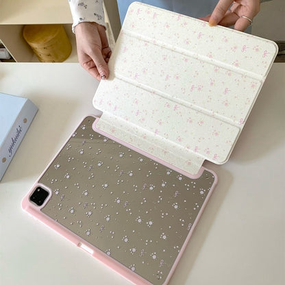 Chromahome Crushed Flower Bowknot Compatible iPad Case