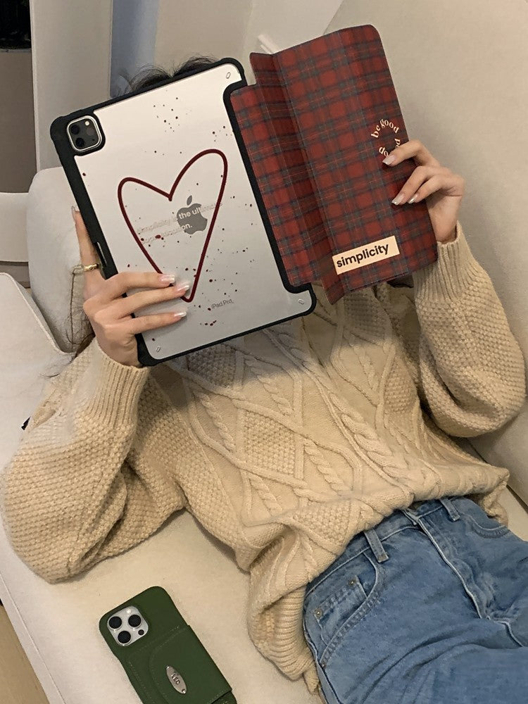 Chromahome Celebrity Red Plaid iPad Case