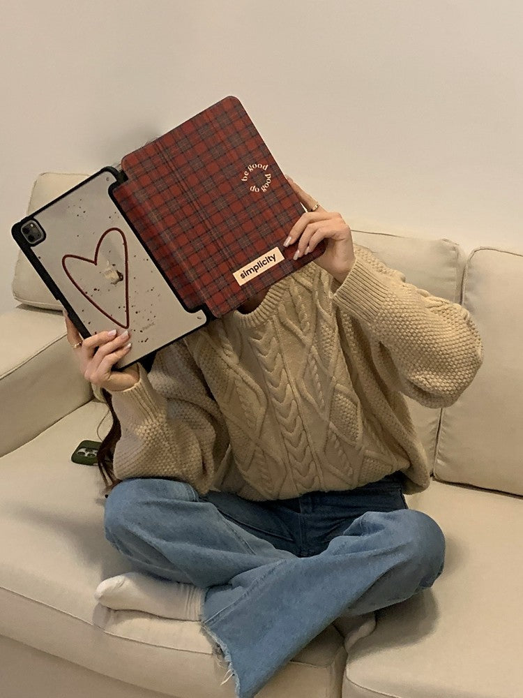 Chromahome Celebrity Red Plaid iPad Case