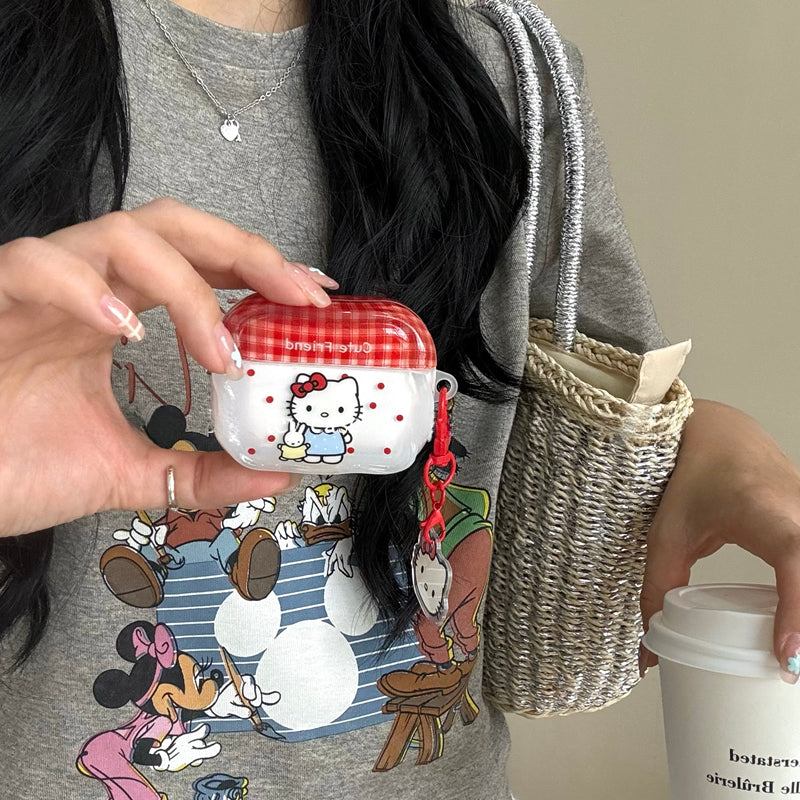 Chromahome Cute Polka Dot kt Cat AirPods Case - Chromahome  