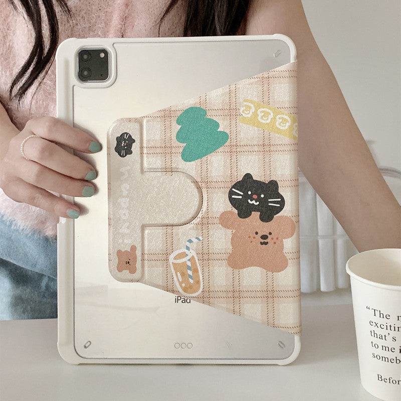 Chromahome Cute Embroidered Puppy Cat  iPad Case