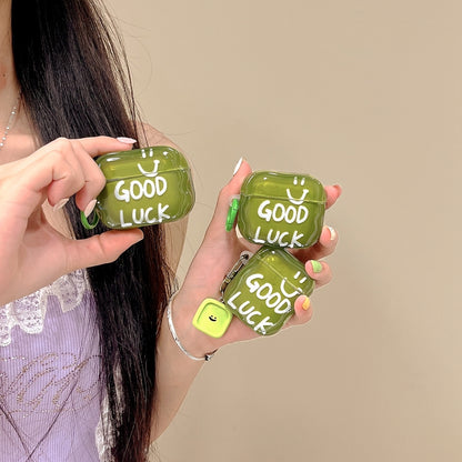 Chromahome Fresh Green English Smiley Face AirPods Case - Chromahome  