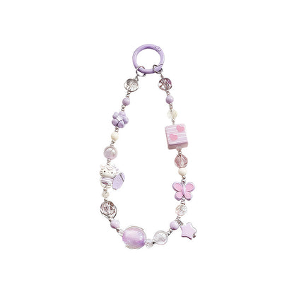 Chroamhome Sweet Girly Heart Phone Chain Phone Wristlets