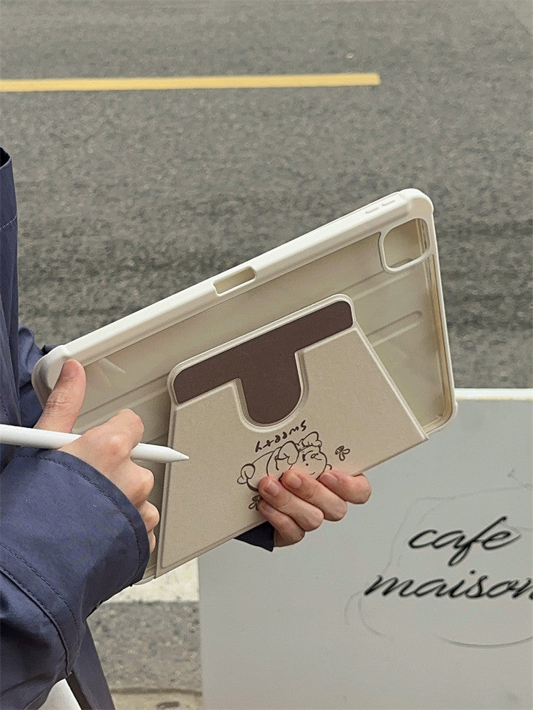 Chromahome Five Winnie the Pooh Bears on White Background iPad Case