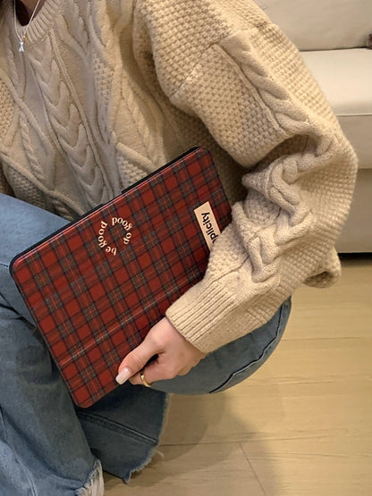 Chromahome Celebrity Red Plaid iPad Case