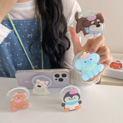 Chromahome Internet Celebrity Animal Doll Adhesive Ring Holder