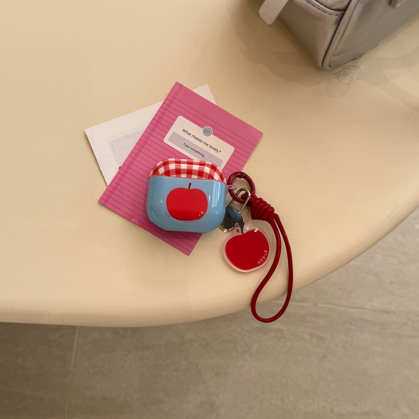 Chromahome casual Plaid Cute Red Apple AirPods Case - Chromahome  
