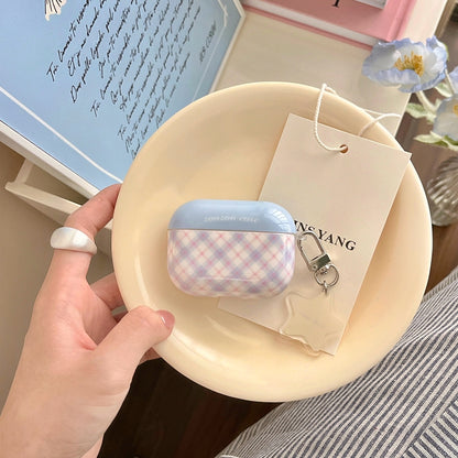 Chromahome Color-Block Plaid Star Pendant AirPods Case - Chromahome  