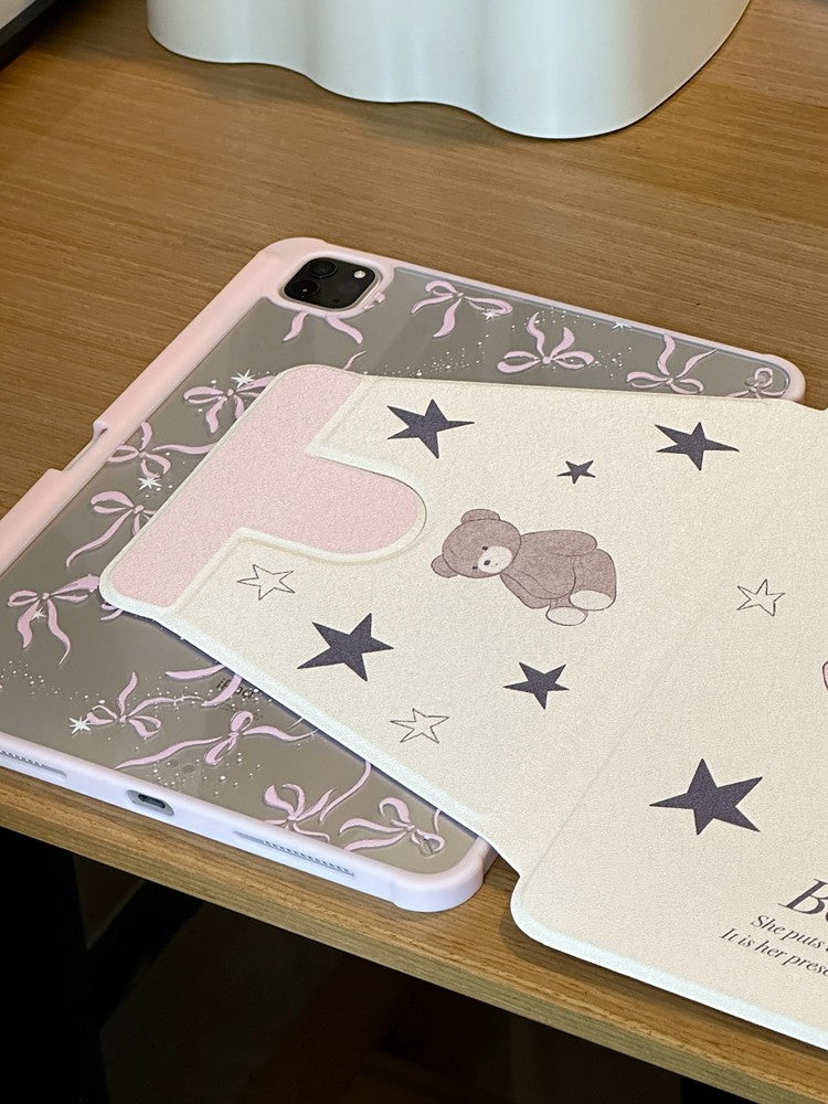 Chromahome Star Bowknot Bear iPad Case