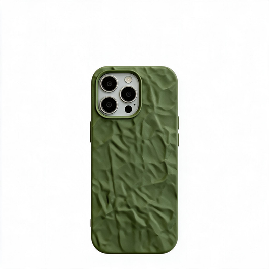 Chromahome Olive Green Pleated iPhone Case